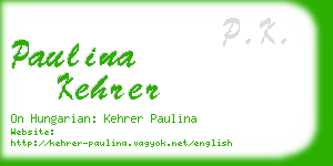 paulina kehrer business card